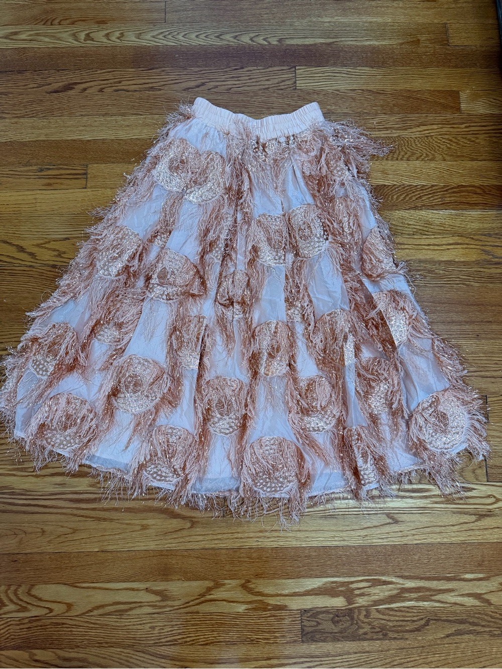 Eyelash elastic waist skirt